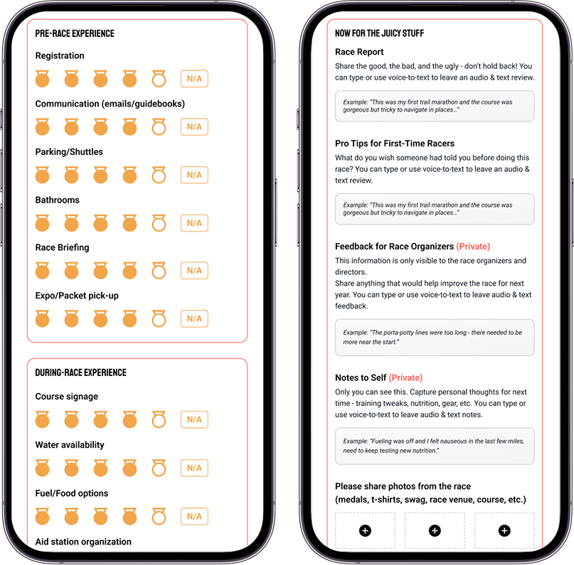 Review and rate your race experience
